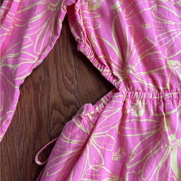 UNIVERSAL THREAD Women’s Large Floral Pink and Yellow Dress. Side Cutouts. NWT! - Picture 4 of 5